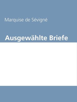 cover image of Ausgewählte Briefe